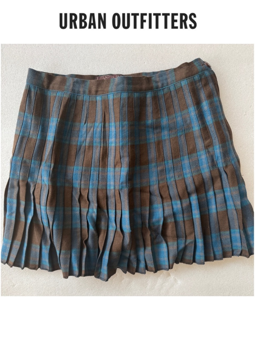 Urban Renewal Remade Plaid Pleated Mini Skirt